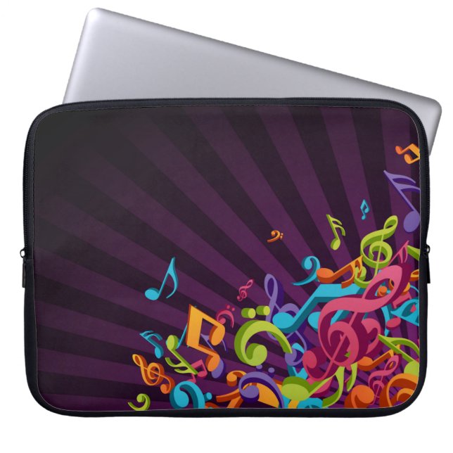 Abstrakt Musik noter, Laptop sleeve (Framsidan)