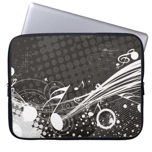 Abstrakt Musik noter, Laptop sleeve (Framsidan)