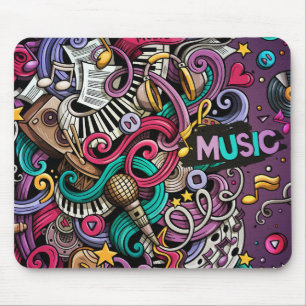 Abstrakt musikdesignmönster musmatta