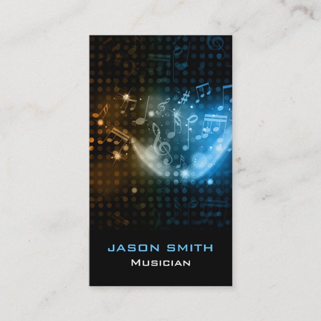 Abstrakt musikdesignvisitkort visitkort (Framsida)