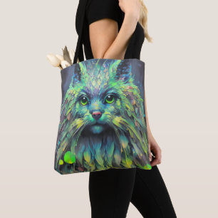 Abstrakt Mystical Cat Fantasy Art Tygkasse