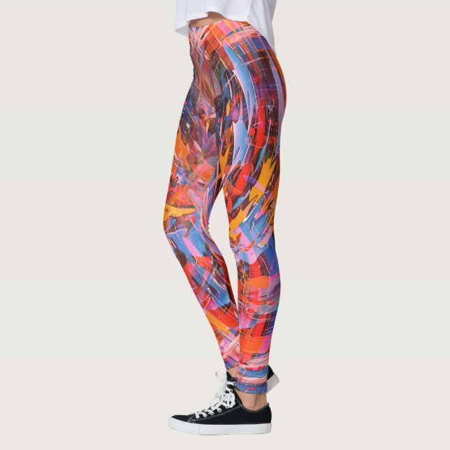 Abstrakt Mystisk Fantasykonst Leggings (Vänster)