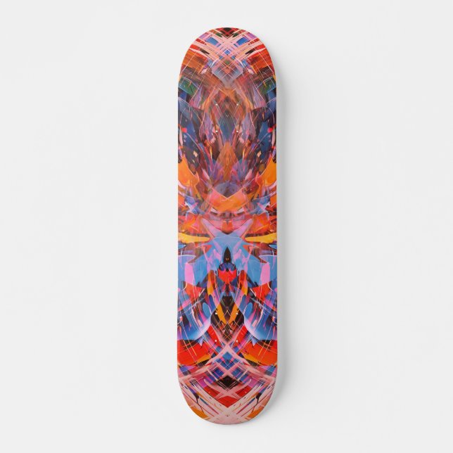 Abstrakt Mystisk Fantasykonst Mini Skateboard Bräda 18,5 Cm (Framsida)