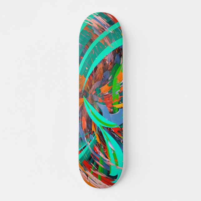 Abstrakt Mystisk Konst Mini Skateboard Bräda 18,5 Cm (Framsida)