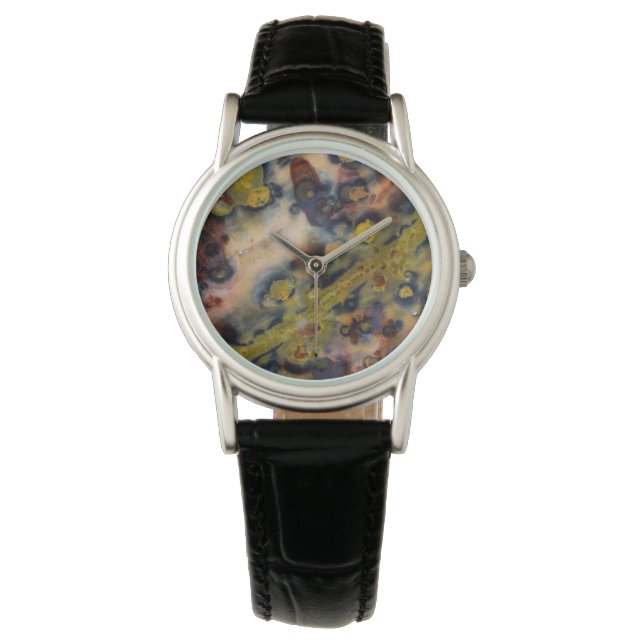 Abstrakt närbild av Ocean Jasper Armbandsur (Framsida)