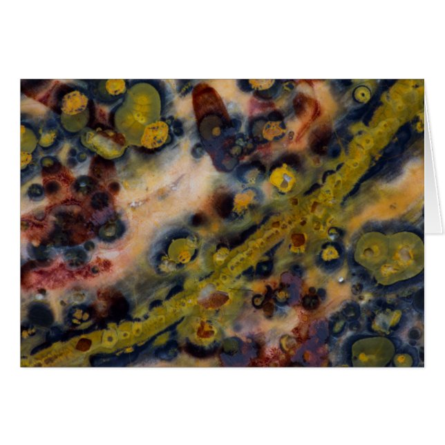 Abstrakt närbild av Ocean Jasper Hälsningskort (Framsidan Horizontal)