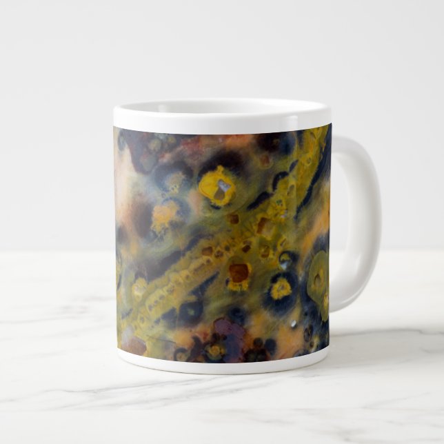 Abstrakt närbild av Ocean Jasper Jumbo Mugg (Framsida höger)
