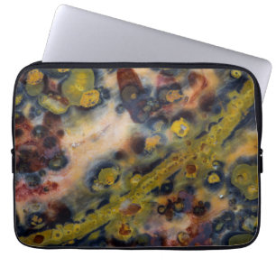 Abstrakt närbild av Ocean Jasper Laptop Sleeve