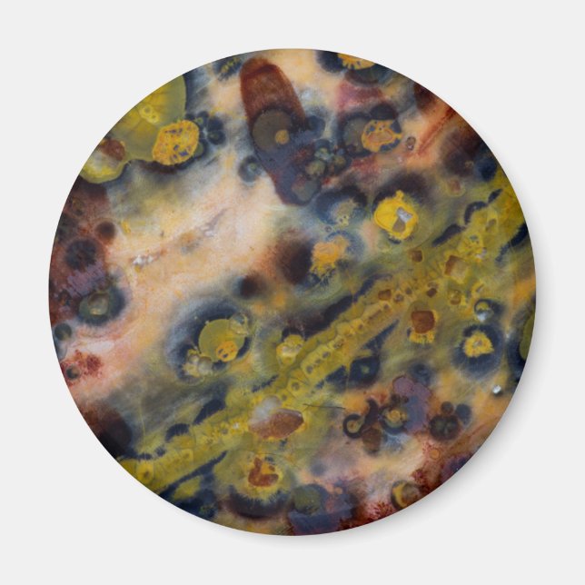 Abstrakt närbild av Ocean Jasper Magnet (Framsidan)