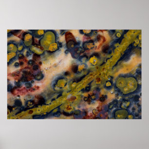 Abstrakt närbild av Ocean Jasper Poster