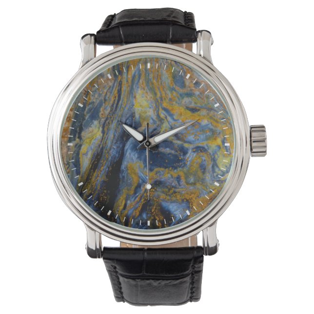 Abstrakt närbild av Pietersite Armbandsur (Framsida)