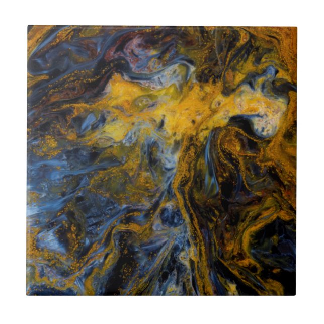 Abstrakt närbild av Pietersite Kakelplatta (Framsidan)