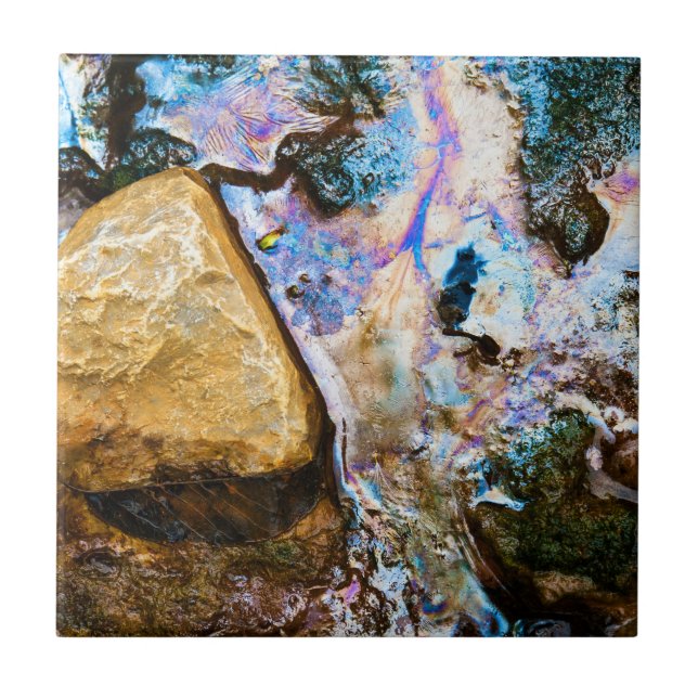 abstrakt natur stille vatten keramisk kakel (Framsidan)