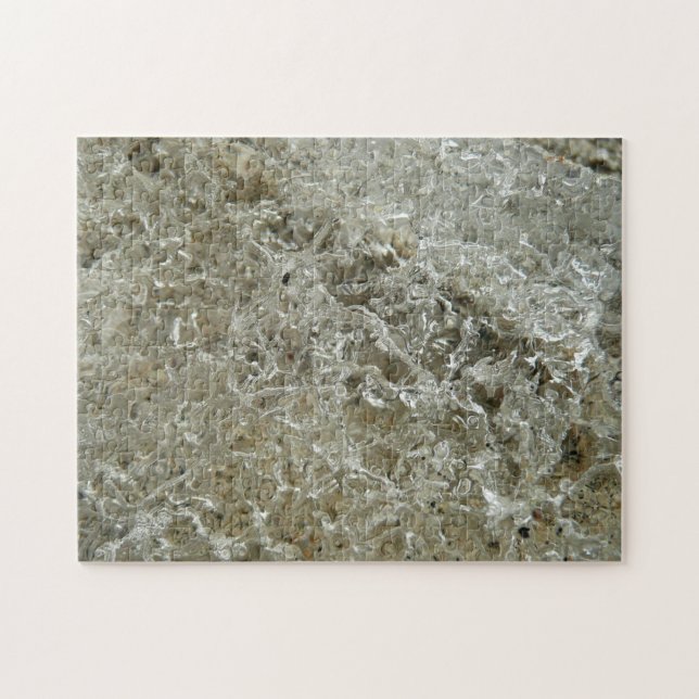 Abstrakt Natur Textur av Glacial Is Pussel (Horisontell)
