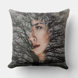 Abstrakt Nature Ansikte Pillow Kudde