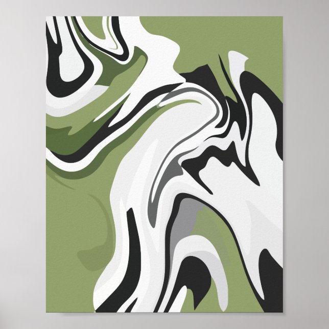 Abstrakt Naturflöde Poster (Framsidan)