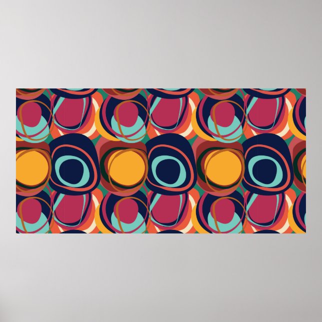 Abstrakt naturlig form av sömlöst mönster med cirk poster (Framsidan)