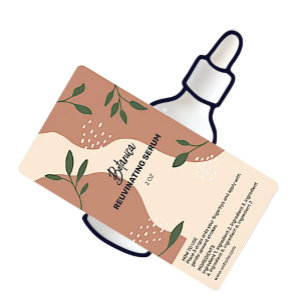 Abstrakt Naturliga serumdroppar Flaska-etiketter Fraktsedel