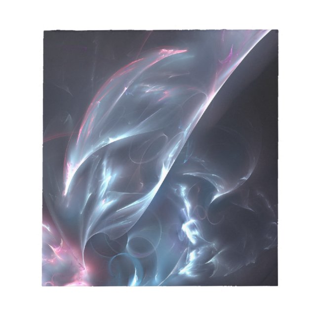 Abstrakt Nebula Blue och Lila Anteckningsblock (Framsida)