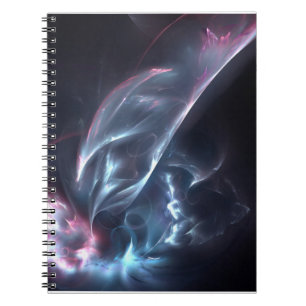 Abstrakt Nebula Blue och Lila Anteckningsbok