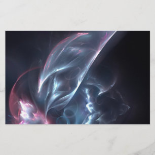 Abstrakt Nebula Blue och Lila Brevpapper