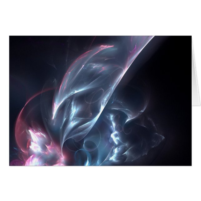 Abstrakt Nebula Blue och Lila Hälsningskort (Framsidan Horizontal)