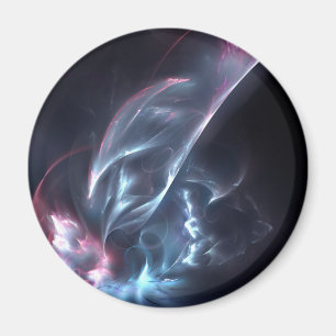 Abstrakt Nebula Blue och Lila Magnet