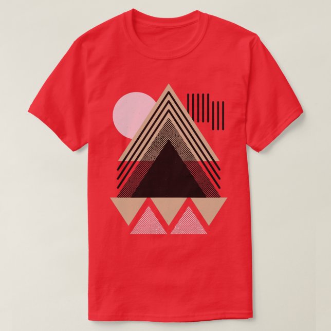 Abstrakt Neo Geometric Inslag former T Shirt (Design framsida)