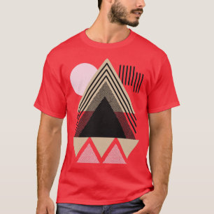 Abstrakt Neo Geometric Inslag former T Shirt