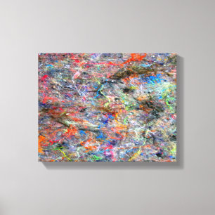 Abstrakt Neon Färg Art Splatter Gallery Canvas