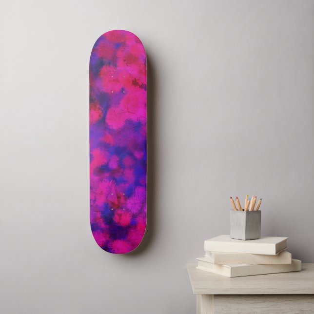 Abstrakt Neon Fuzz Mini Skateboard Bräda 18,5 Cm (Väggkonst)