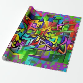 Abstrakt Neon Graffiti Presentpapper