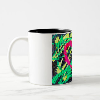 Abstrakt Neon Heart Mugg