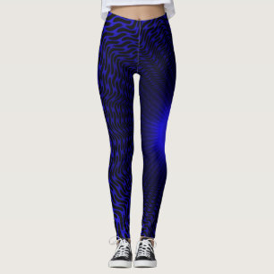 Abstrakt Neon Light Geometric Starry Design Leggings