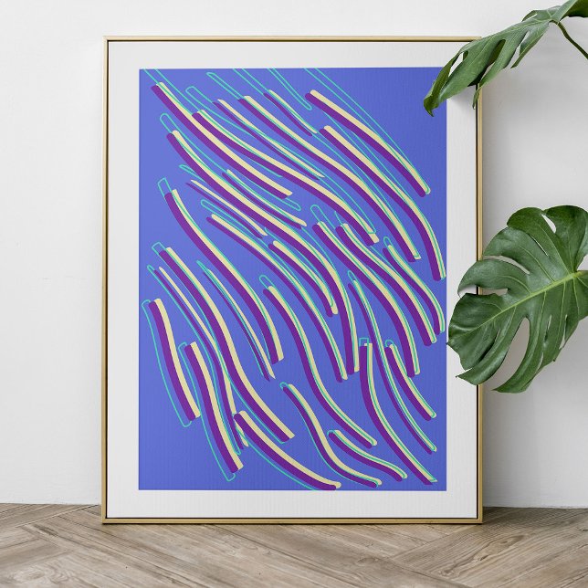 Abstrakt Neon Linjer Poster (Skapare uppladdad)