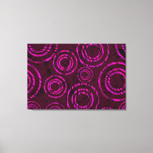 Abstrakt Neon Rosa Circles through time Canvastryck