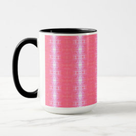 Abstrakt Neon Rosa Vertikala Randiga Grafiskt Möns Mugg