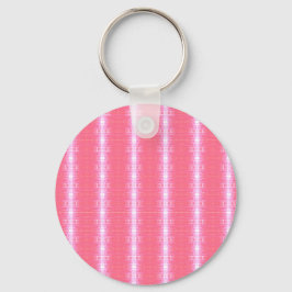 Abstrakt Neon Rosa Vertikala Randiga Grafiskt Möns Nyckelring
