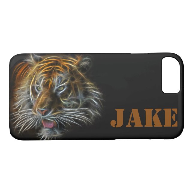 Abstrakt Neon Tigerhead Case-Mate iPhone Skal (Baksida (horisontal))