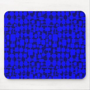 Abstrakt Network - Blue on Mörk blått 000066 Musmatta