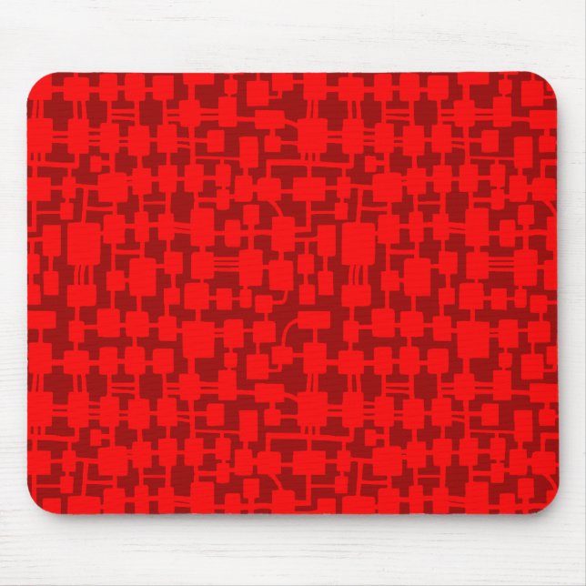 Abstrakt Network - Red on Maroon 990000 Musmatta (Framsidan)