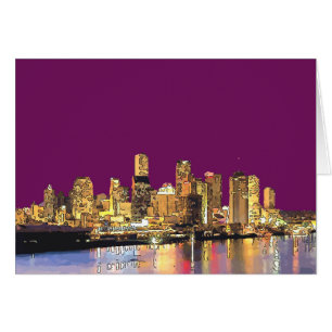 Abstrakt New Orleans Skyline lägga till text Hälsningskort