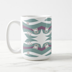Abstrakt Noahs Ark Dusty Seagrass Ecru Eggplant Kaffemugg