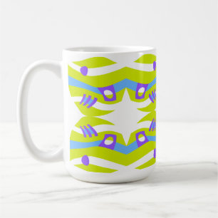 Abstrakt Noahs Lila Ark Grönt Blue Kaffemugg