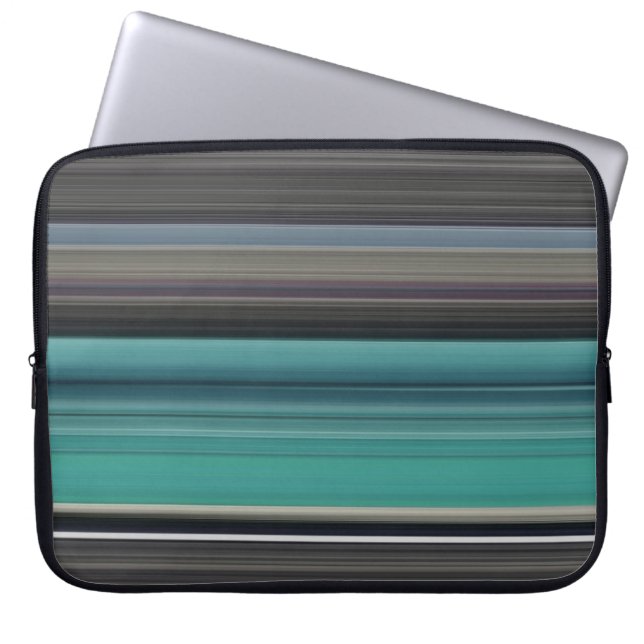 Abstrakt nr 1: Ät och grått Laptop Sleeve (Framsidan)
