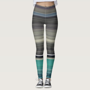 Abstrakt nr 1: Ät och grått Leggings