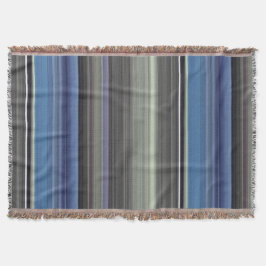 Abstrakt nr 1: Blå och grått Filt