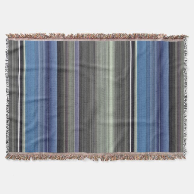 Abstrakt nr 1: Blå och grått Filt (Framsidan)