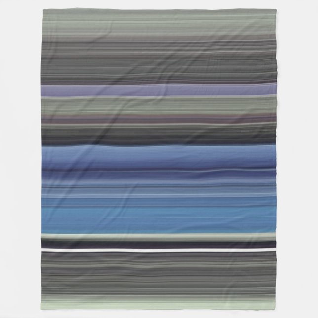 Abstrakt nr 1: Blå och grått Fleecefilt (Framsidan)