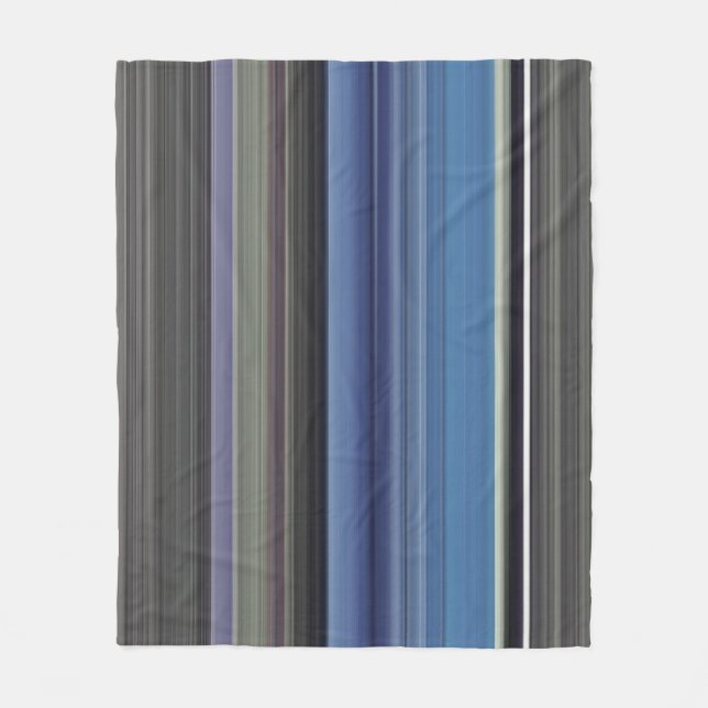 Abstrakt nr 1: Blå och grått Fleecefilt (Framsidan)